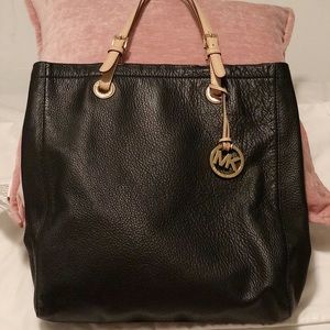 Michael Kors black leather tote!